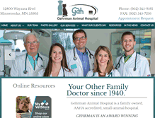 Tablet Screenshot of gehrman-animal.com